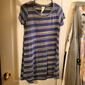 Blue and Grey t-shirt dress